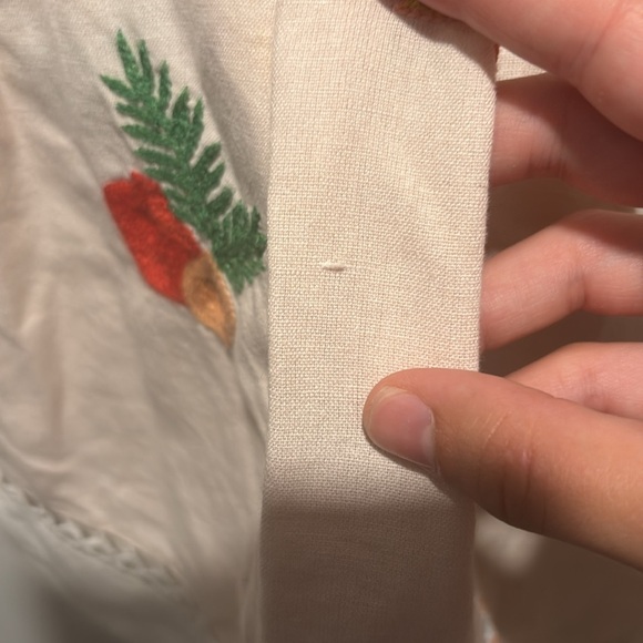 SIGNIFICANT OTHER linen cotton embroidered button down top - Picture 12 of 12